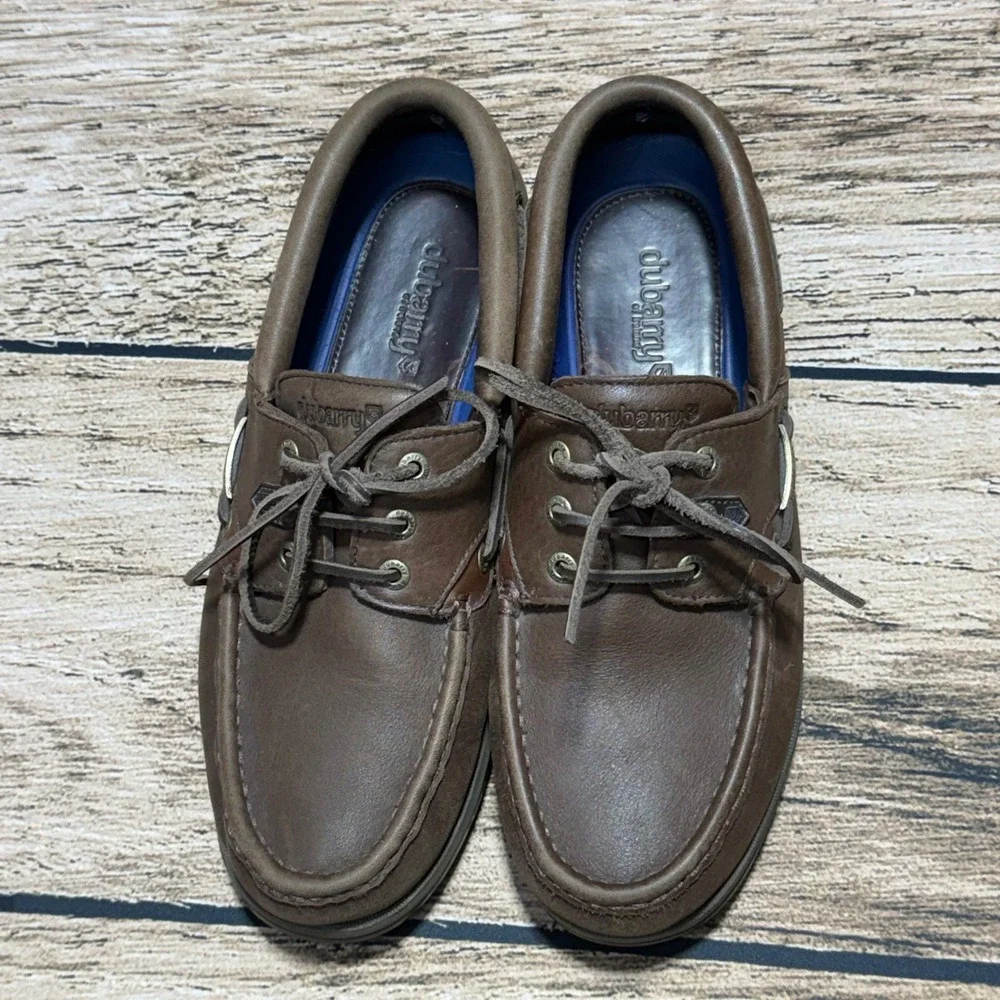 Dubarry Regatta Boat Shoes Men 8.5 Brown Leather Gore-Tex Waterproof Deck Shoes